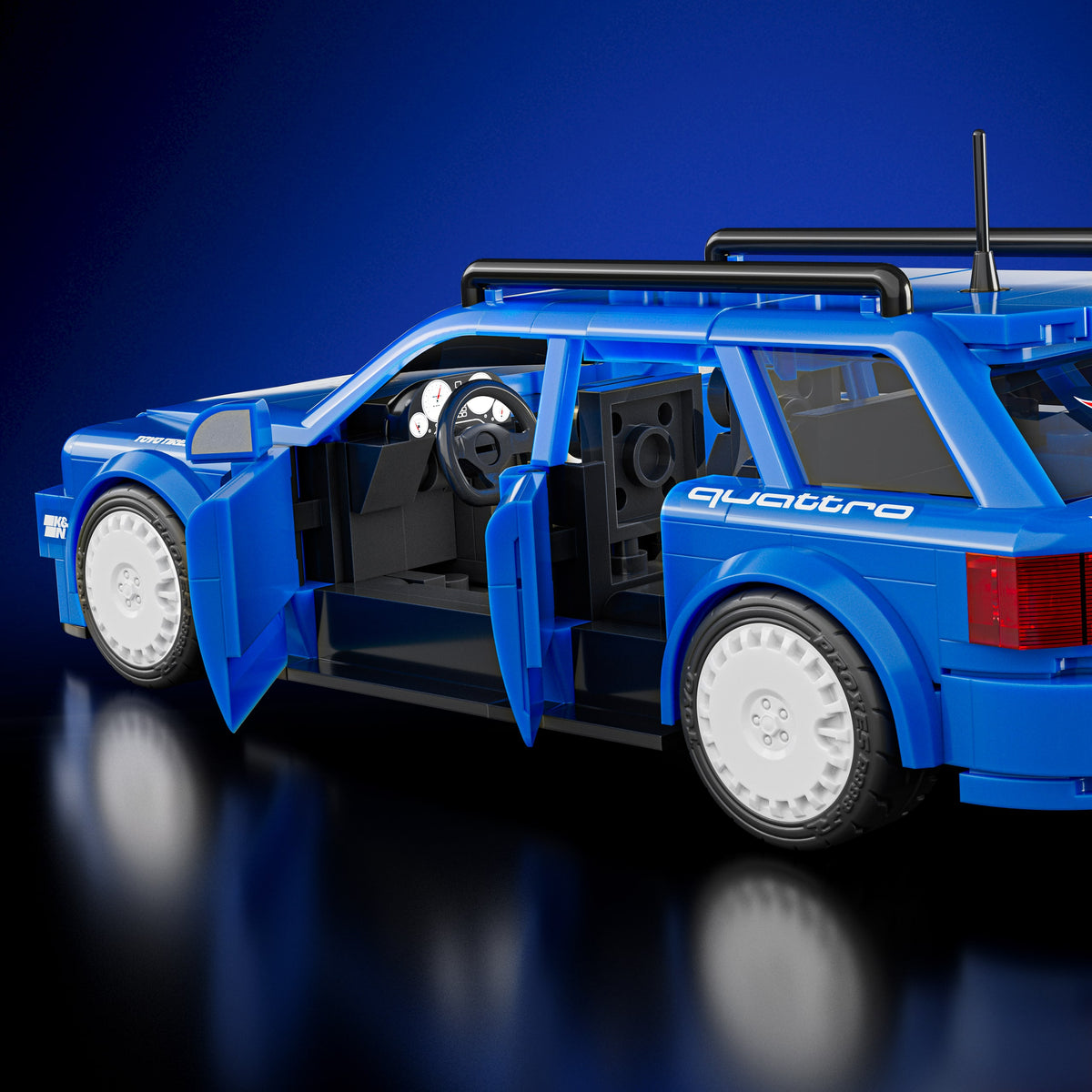 Hot Wheels Brick Shop '94 Audi Avant RS2 1:32 Scale Model Building Kit