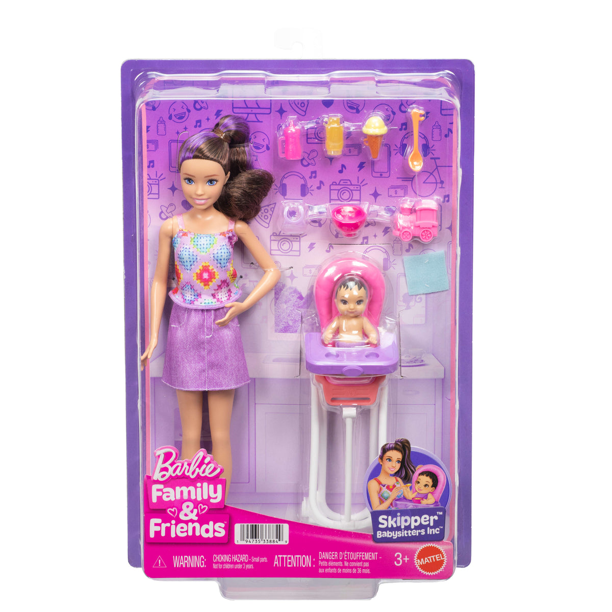 Barbie Skipper Family & Friends Babysitting Doll Playset with Accessories