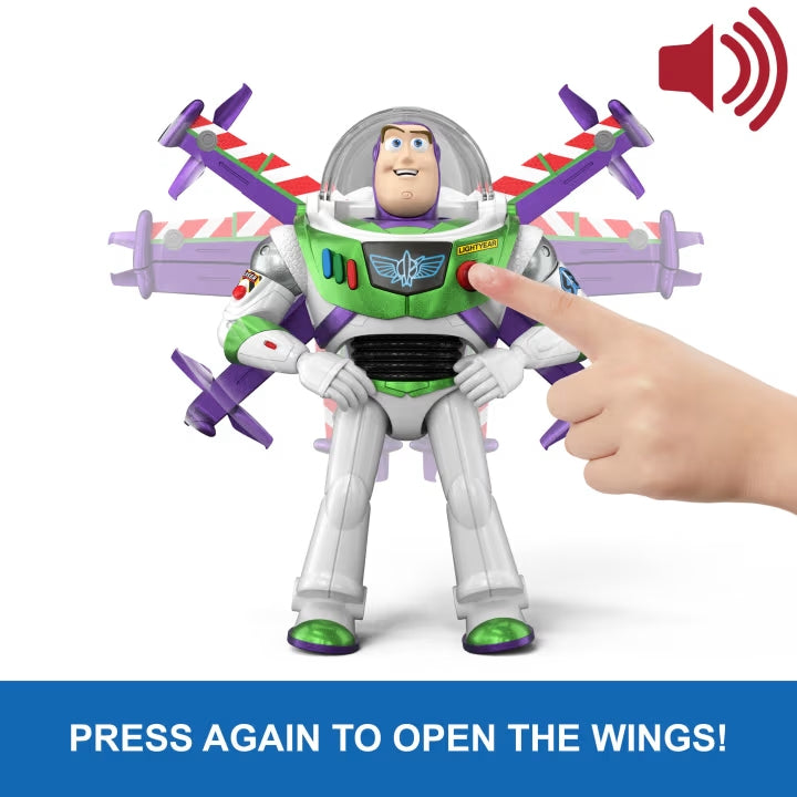 Disney Pixar Toy Story 5 Flight Mode Hi-Tech Buzz Lightyear 12 Inch Talking Figure