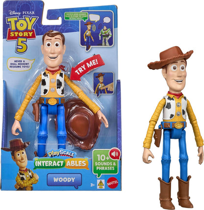 Disney Pixar Toy Story 5 Interactables Woody 9 Inch Talking Figure