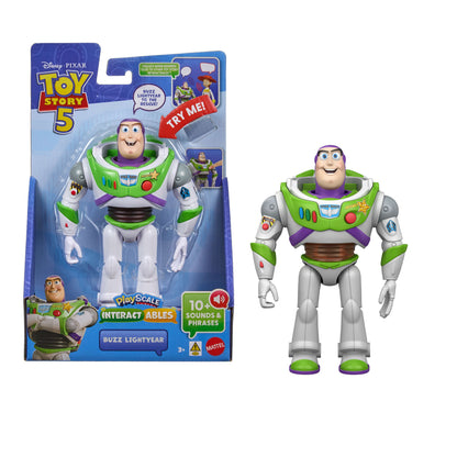 Disney Pixar Toy Story 5 Interactables Buzz Lightyear 7 Inch Battery-Operated Talking Figure