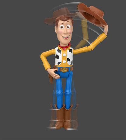 Disney Toy Story 5 Hello Woody 12-Inch Hat-Tipping Action Figure