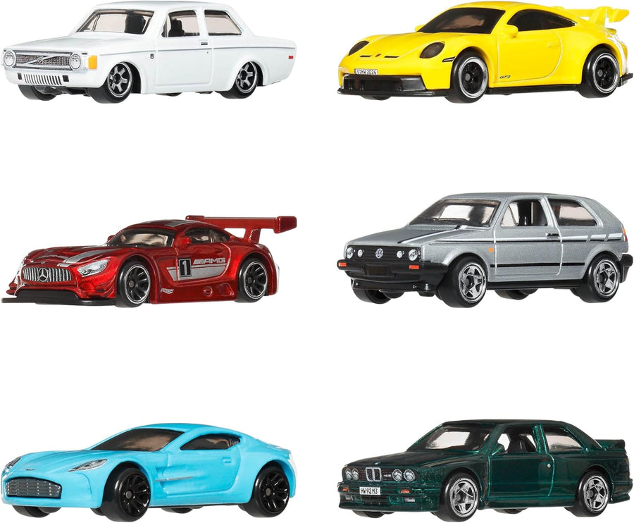 Hot Wheels Euro Style 6-Pack 1:64 Scale Die-Cast Cars