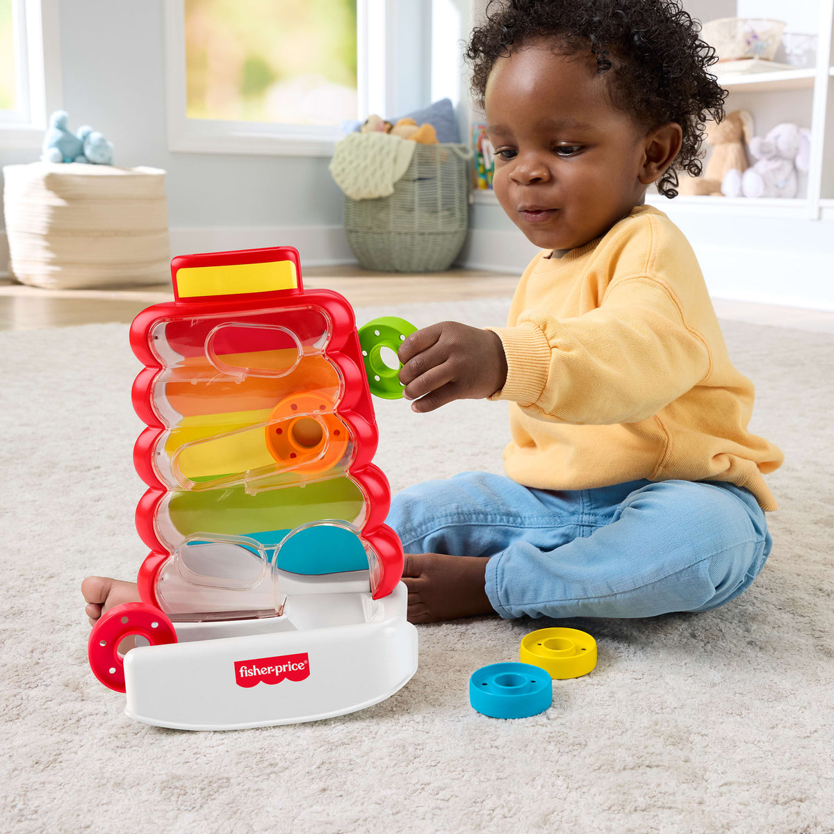 Fisher-Price Drop Through Rock-a-Stack Baby Stacking Toy