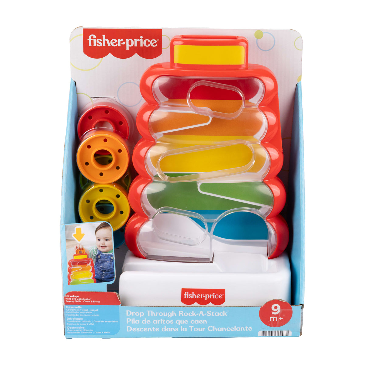 Fisher-Price Drop Through Rock-a-Stack Baby Stacking Toy
