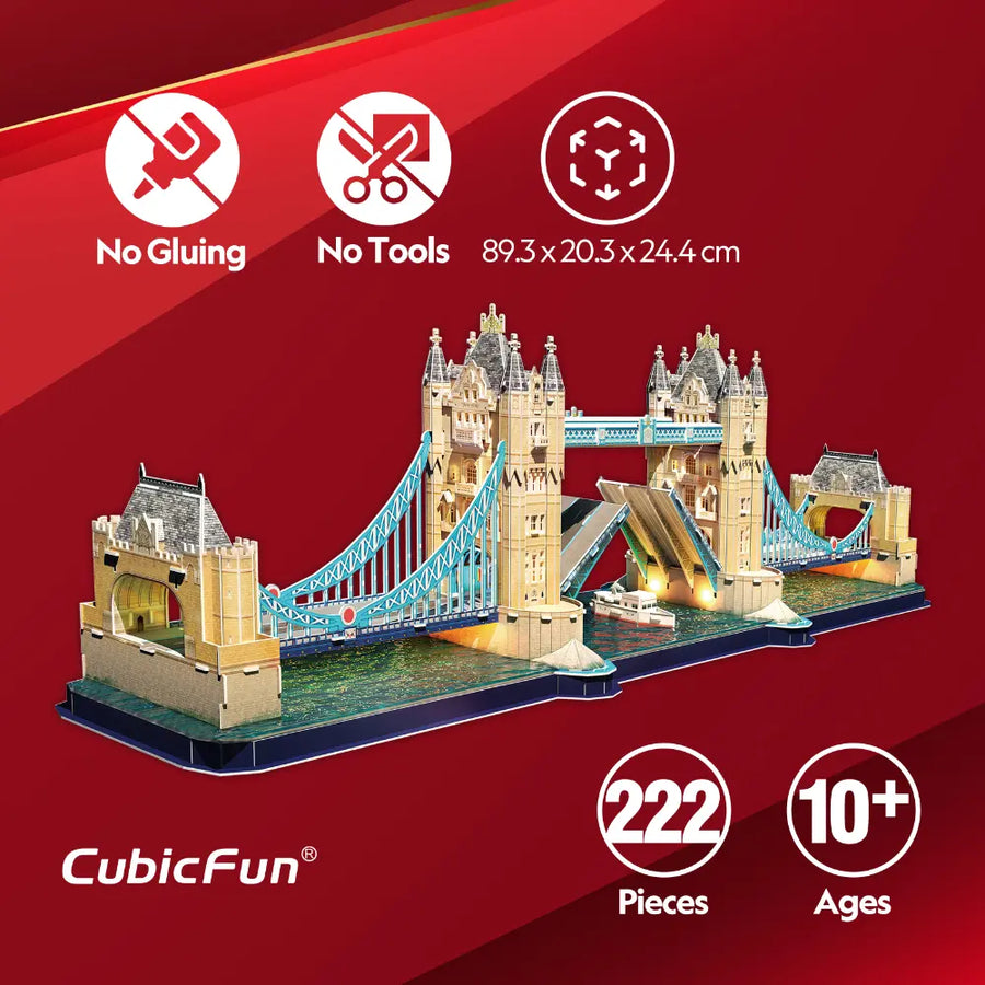 CubicFun 3D LED Puzzles Tower Bridge 222-Piece