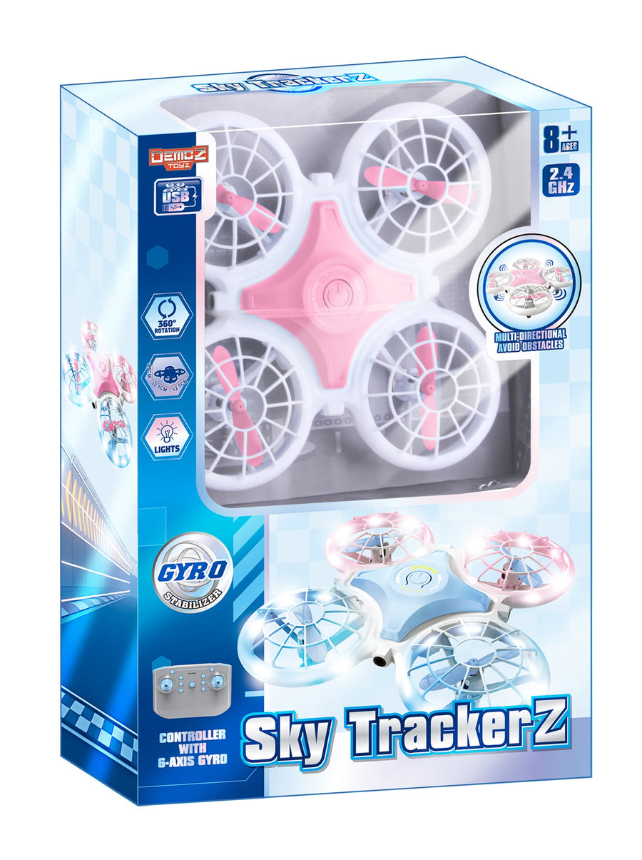 Demoz RC Sky Trackerz 2.4G Light Pink Battery-Operated Flying Toy