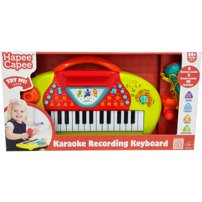 Hapee Capee Karaoke Record Keyboard Battery Operated
