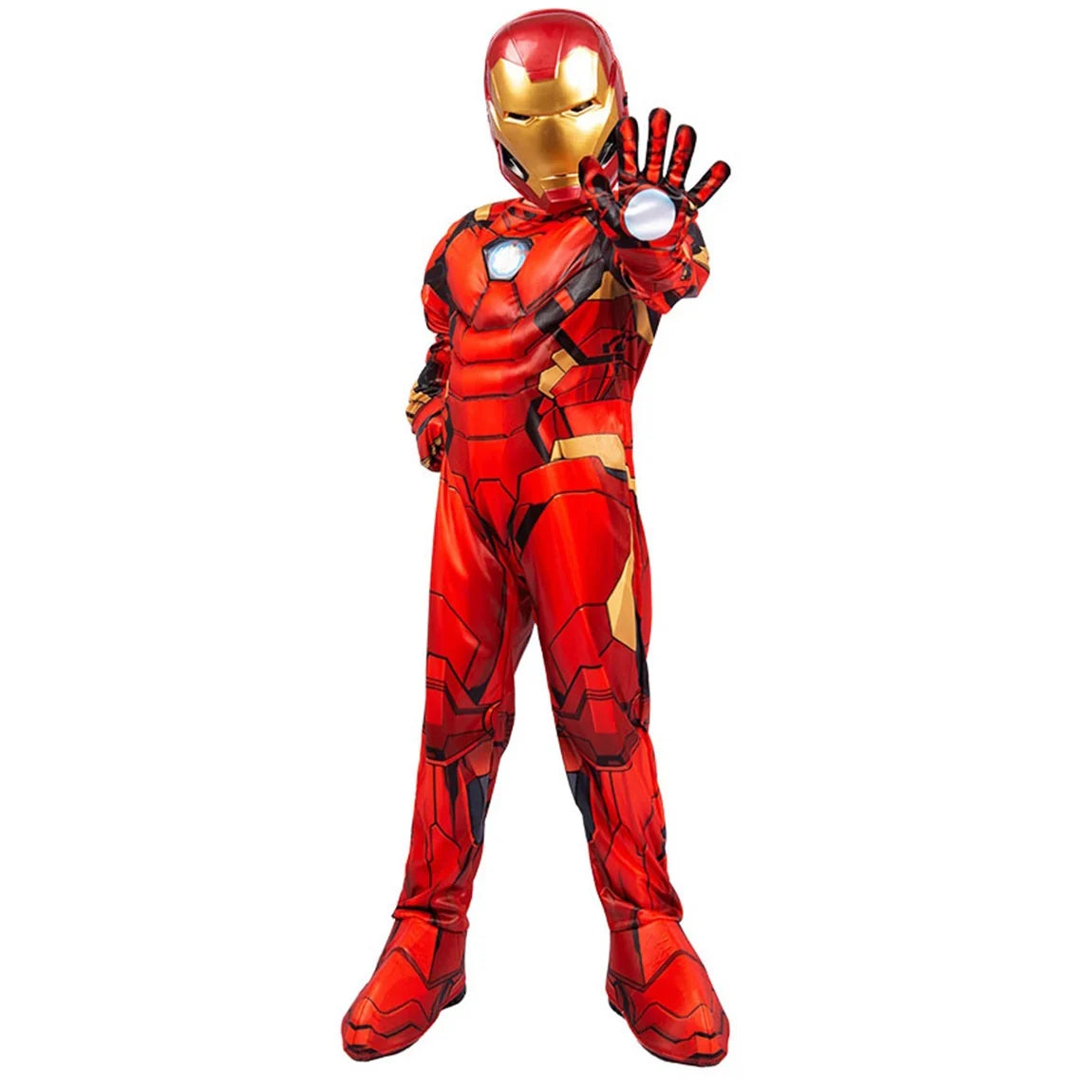 Marvel Avengers Iron Man Deluxe Costume for Kids Superhero Fancy Dress Outfit, 3-4 Years