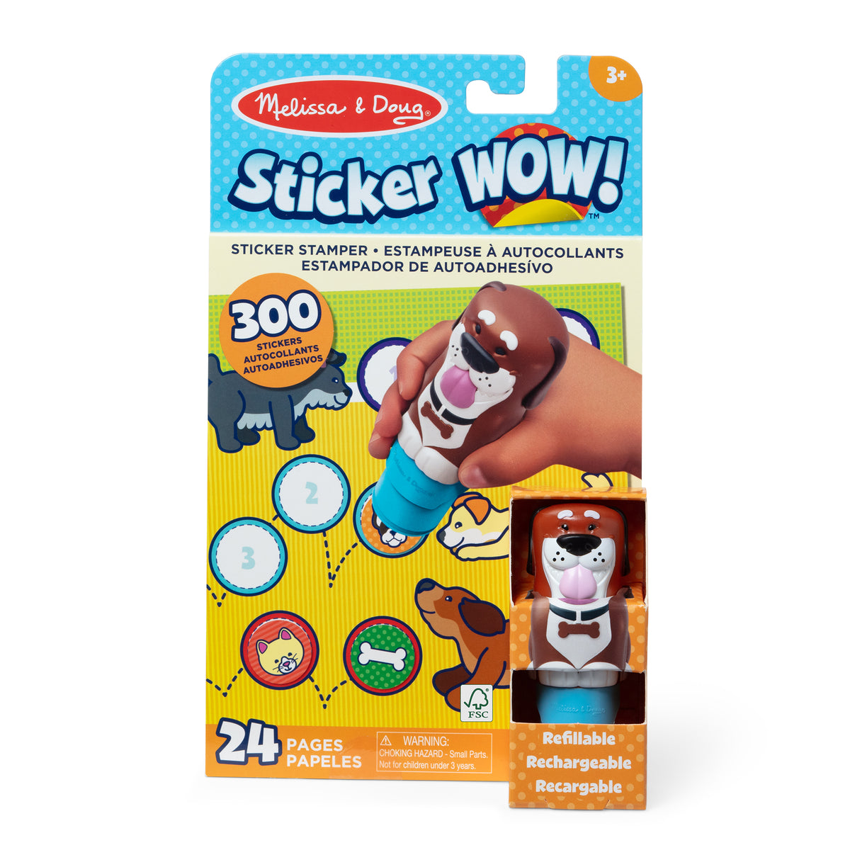 Melissa & Doug Sticker WOW! Dog Sticker Stamper & Activity Pad Set