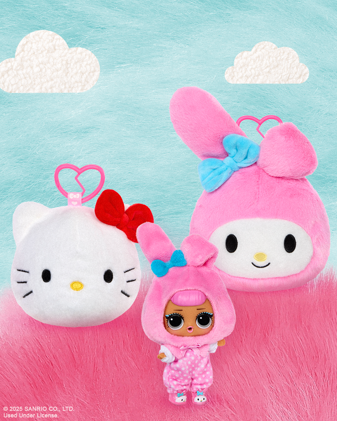 L.O.L. Surprise Loves Hello Kitty Reversible Plush Surprise Collectible - Sold per Piece (Random Selection)