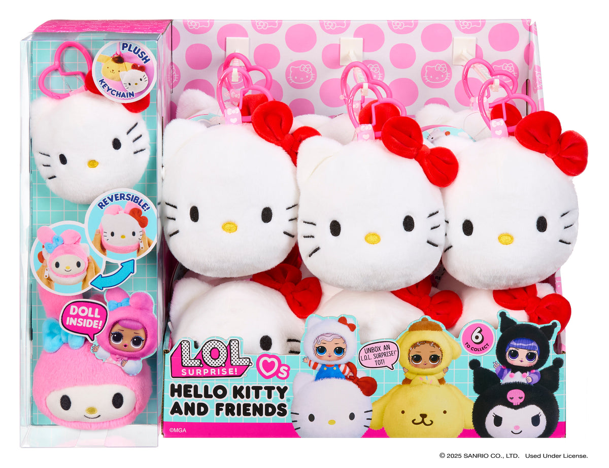 L.O.L. Surprise Loves Hello Kitty Reversible Plush Surprise Collectible - Sold per Piece (Random Selection)