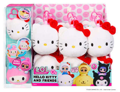 L.O.L. Surprise Loves Hello Kitty Reversible Plush Surprise Collectible - Sold per Piece (Random Selection)