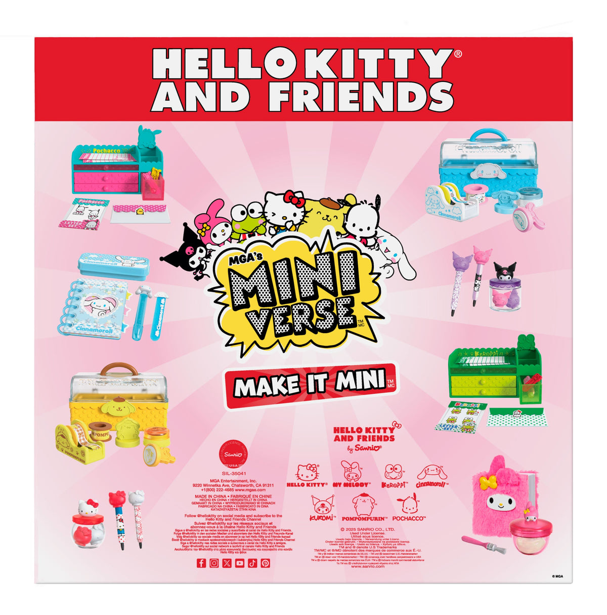 Miniverse Make It Mini Sanrio Mini Collectibles Blind Box Series Featuring Hello Kitty, Kuromi, Cinnamoroll & Keroppi