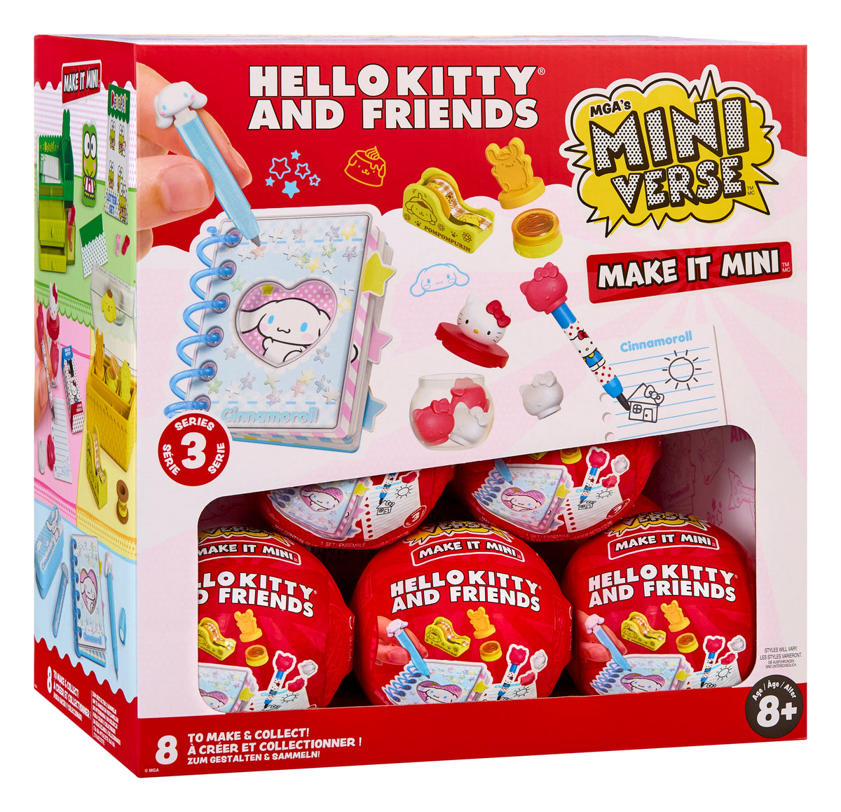 Miniverse Make It Mini Sanrio Mini Collectibles Blind Box Series Featuring Hello Kitty, Kuromi, Cinnamoroll & Keroppi