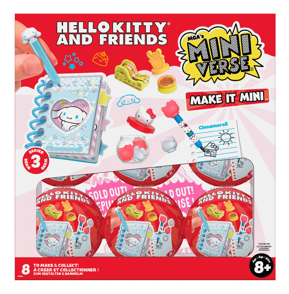Miniverse Make It Mini Sanrio Mini Collectibles Blind Box Series Featuring Hello Kitty, Kuromi, Cinnamoroll & Keroppi