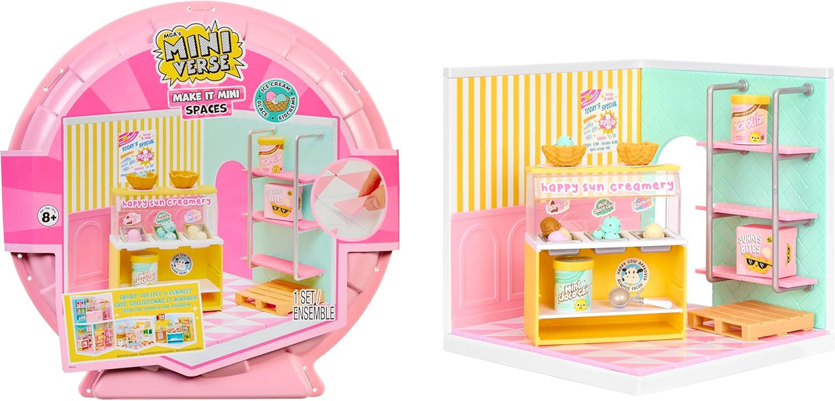 Miniverse Make It Mini Spaces Starter Pack Pink Miniature Display and Customization Set