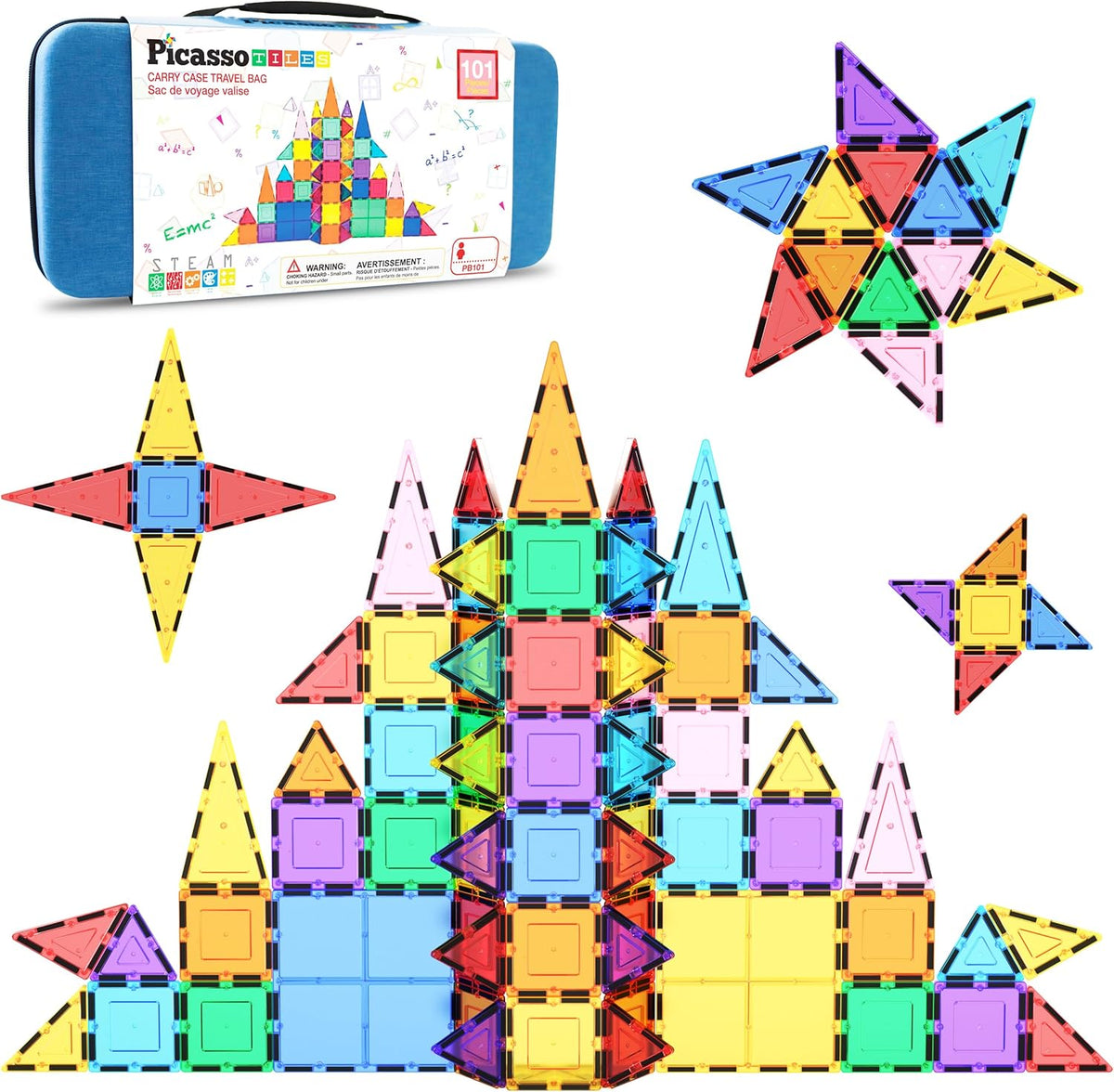 Picasso Magnetic Tiles With Case 101-Piece