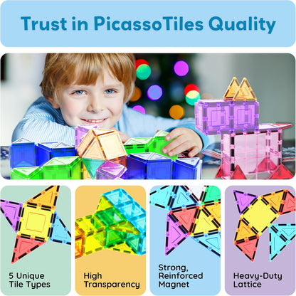 Picasso Magnetic Tiles With Case 101-Piece
