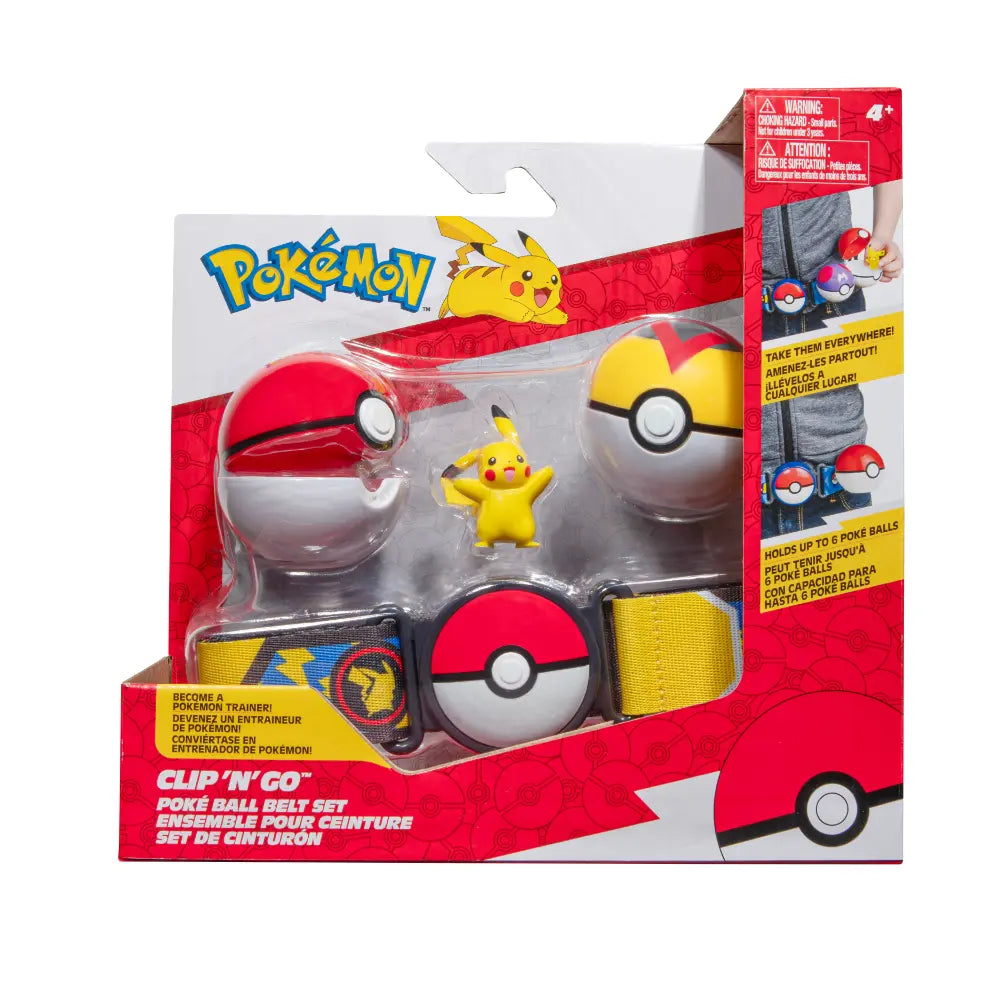 Pokemon Clip 'N' Go Poke Ball Belt Role Play Set for Kids 4+