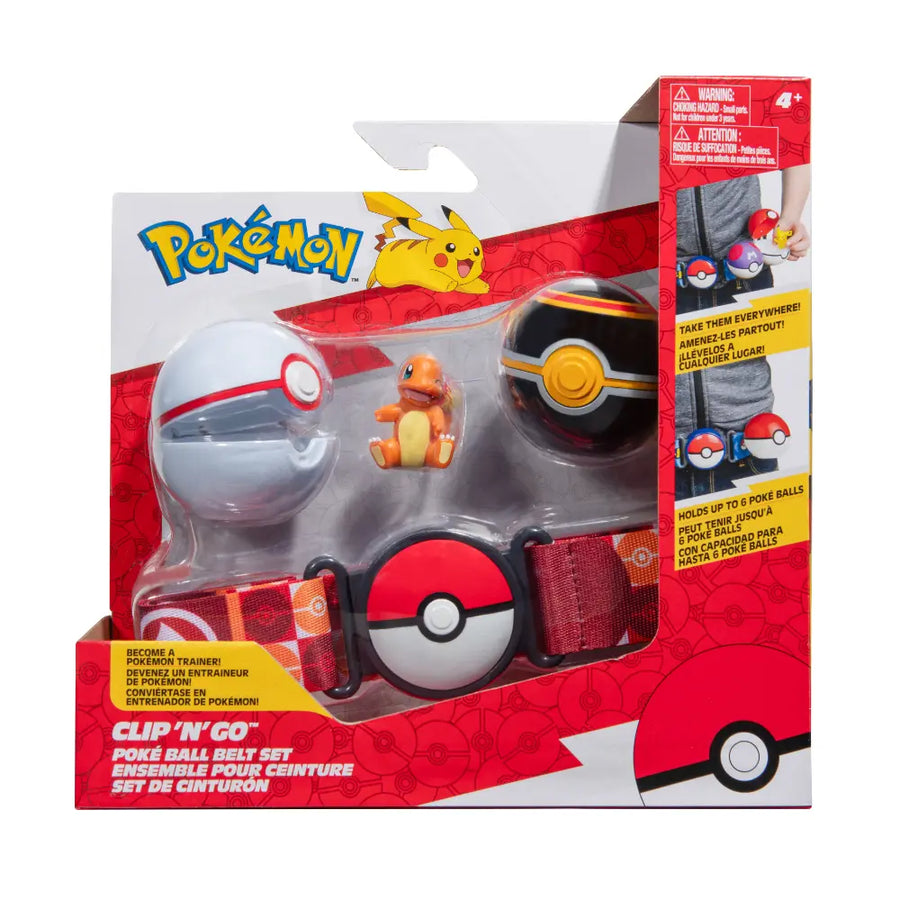Pokemon Clip 'N' Go Poke Ball Belt Role Play Set for Kids 4+