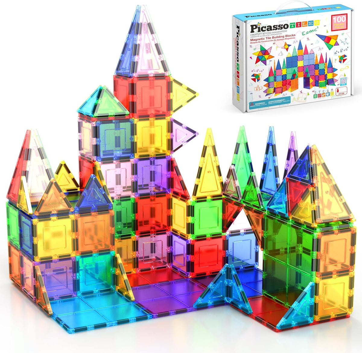 Picasso Magnetic Tiles Building Blocks 100-Piece