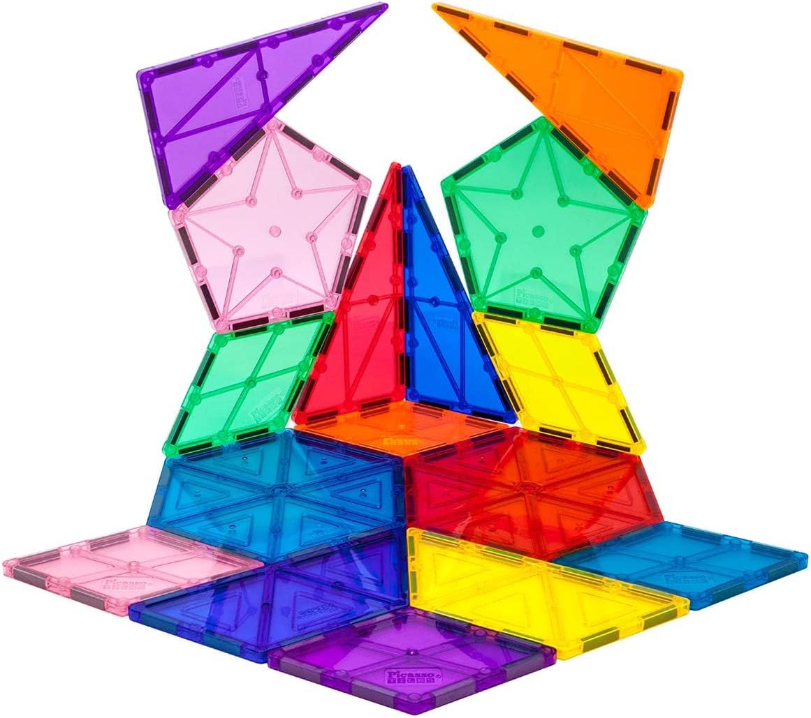 Picasso Magnetic Tiles 3D Geometry 16-Piece