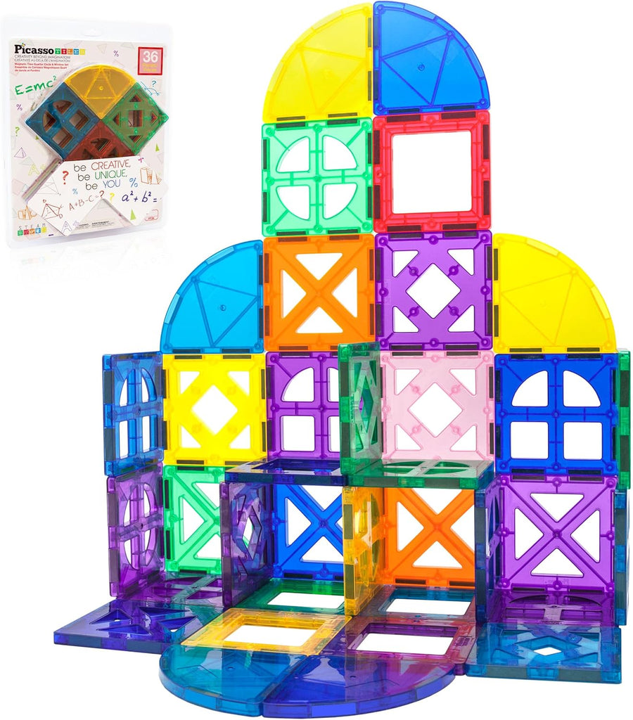 Picasso Magnetic Tiles Quarter Circle & Window Set 36-Piece