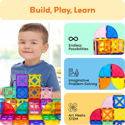 Picasso Magnetic Tiles Quarter Circle & Window Set 36-Piece