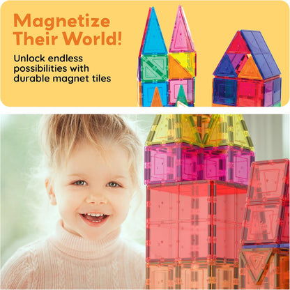 Picasso Magnetic Tiles Building Blocks 60-Piece