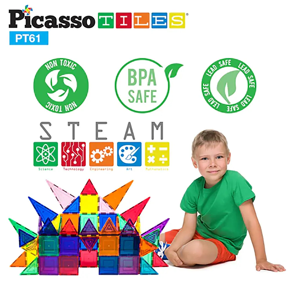 Picasso Magnetic 3D Blocks 61-Piece