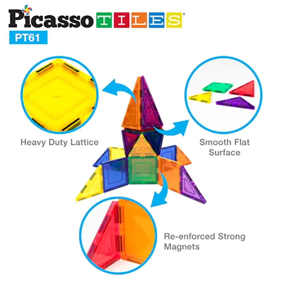 Picasso Magnetic 3D Blocks 61-Piece
