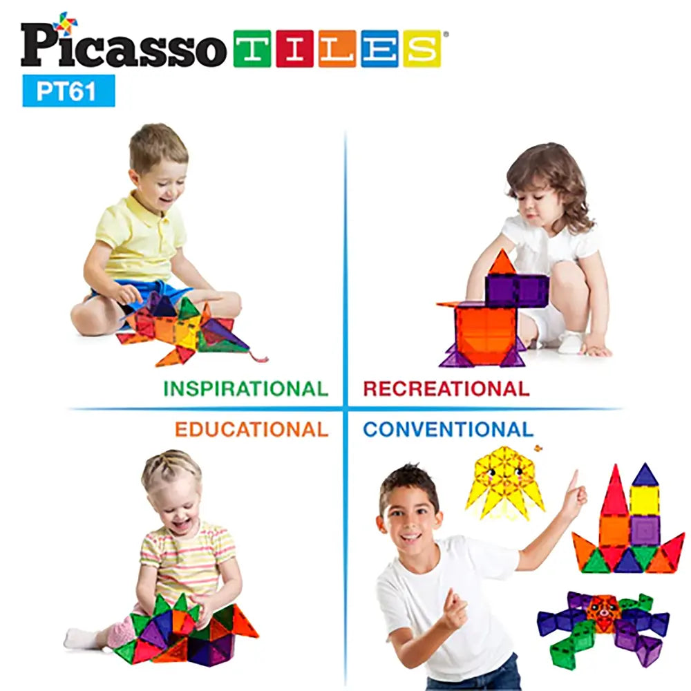 Picasso Magnetic 3D Blocks 61-Piece
