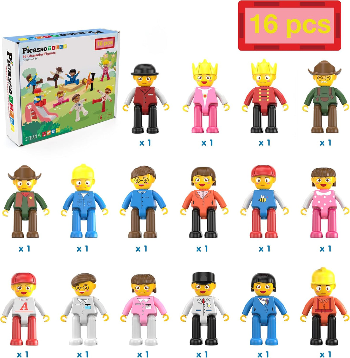 Picasso Magnetic Character Figures 16-Piece