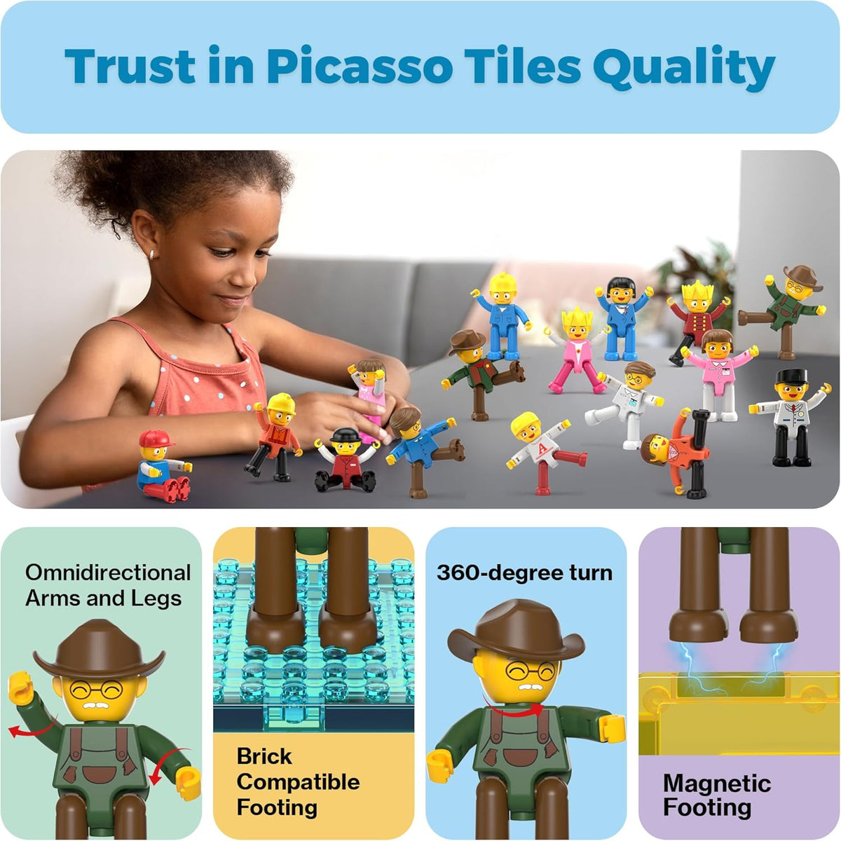 Picasso Magnetic Character Figures 16-Piece