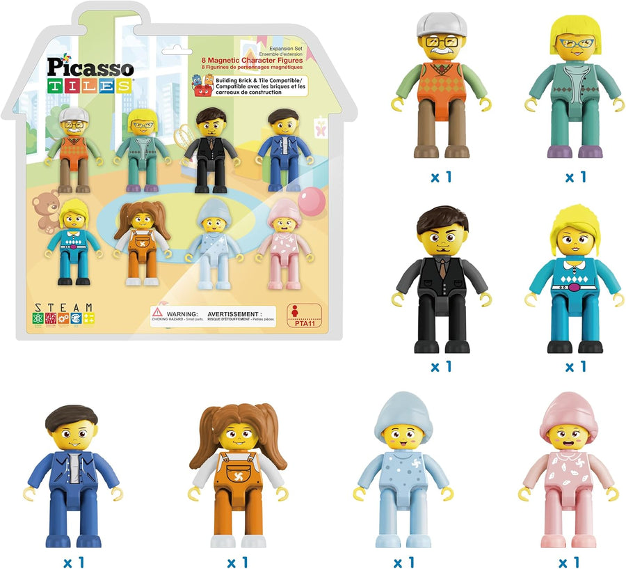 Picasso Magnetic Family Character Figures 8-Piece