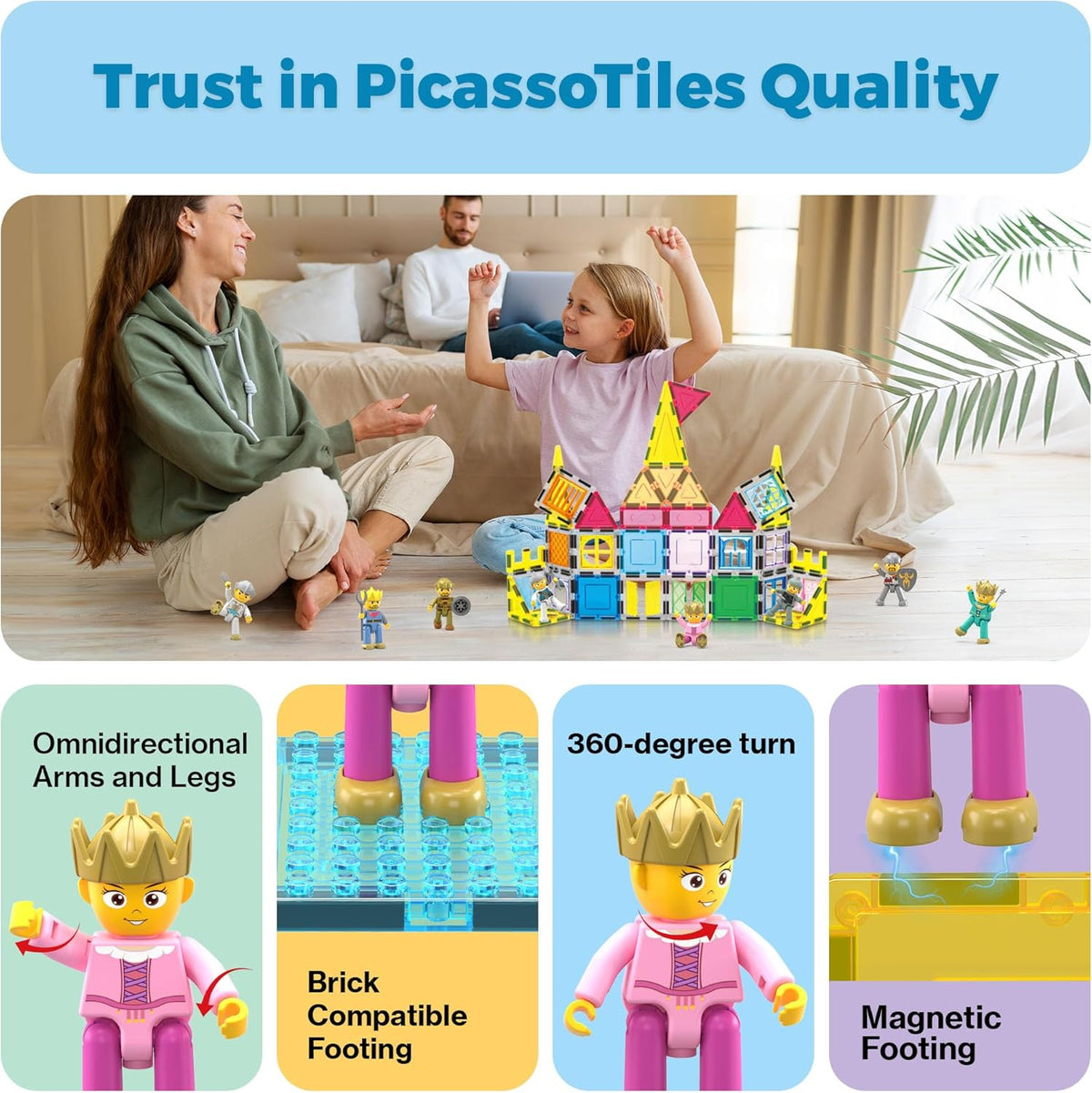 Picasso Magnetic Medieval Figures 8-Piece