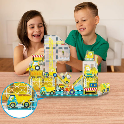 Picasso Magnetic Block Construction Vehicle Truck 8-Piece