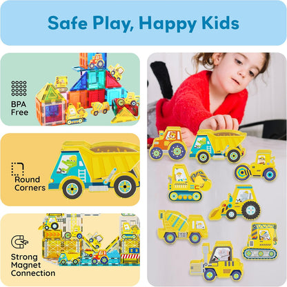 Picasso Magnetic Block Construction Vehicle Truck 8-Piece
