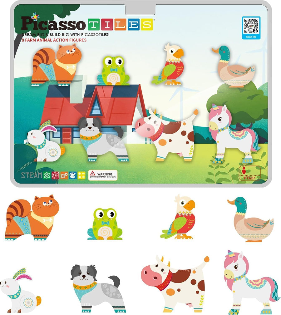 Picasso Magnetic Block Farm Animals 8-Piece