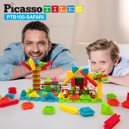 Picasso Magnetic Blocks Hedgehog Safari Set 100-Piece