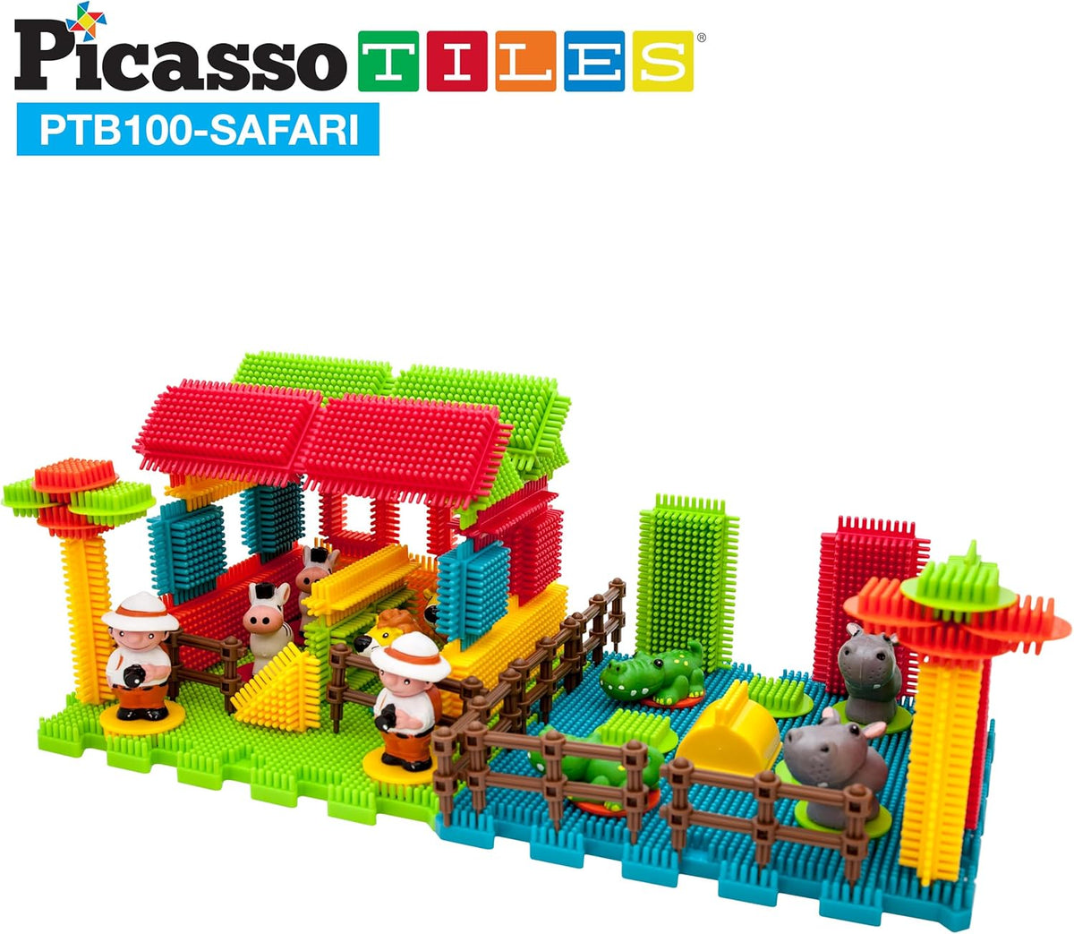 Picasso Magnetic Blocks Hedgehog Safari Set 100-Piece