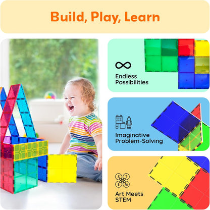 Picasso Magnetic Tiles Large Square Expansion 4-Piece