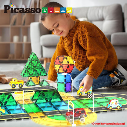 Picasso Magnetic Tiles Highway Printed Set 16-Piece