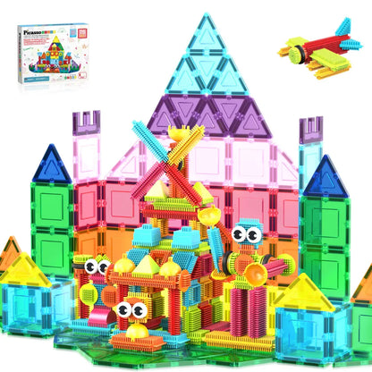 Picasso Magnetic Tiles with Hedgehog Building Block Set 75-Pieces
