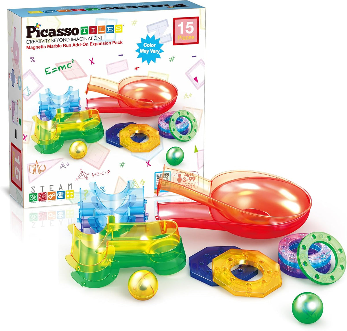 Picasso Magnetic Marble Run Expansion Pack 15-Piece