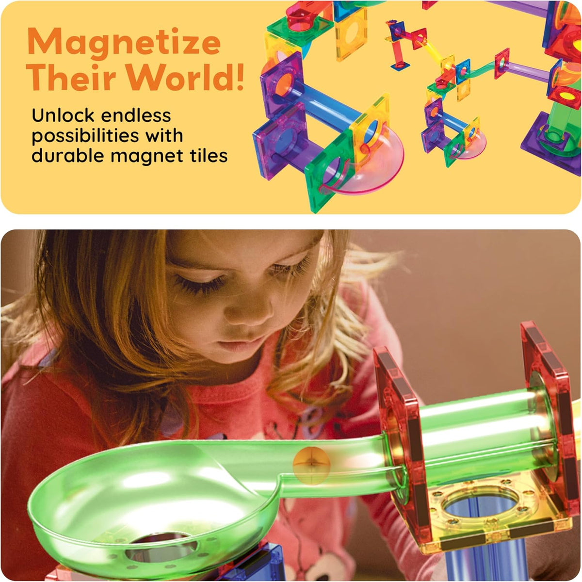 Picasso Magnetic Tiles 3-In-1 Race Track 108-Piece