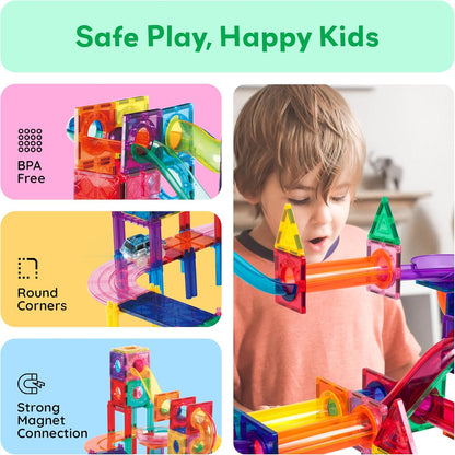 Picasso Magnetic Tiles 3-In-1 Race Track 108-Piece