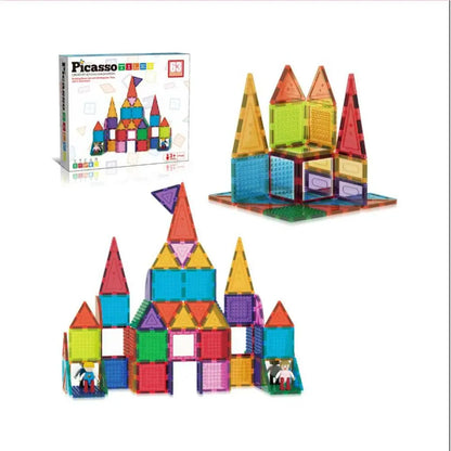 Picasso Magnetic Bricks + Tiles 63-Piece