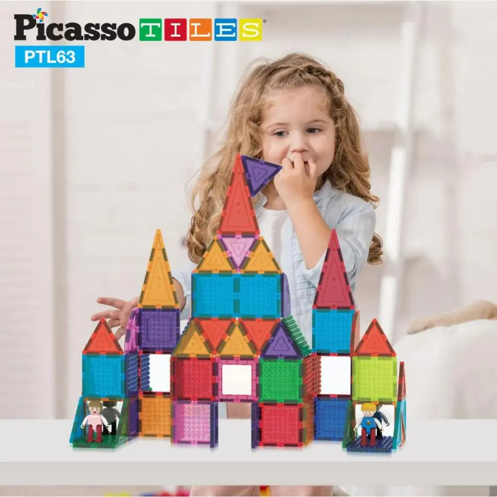 Picasso Magnetic Bricks + Tiles 63-Piece